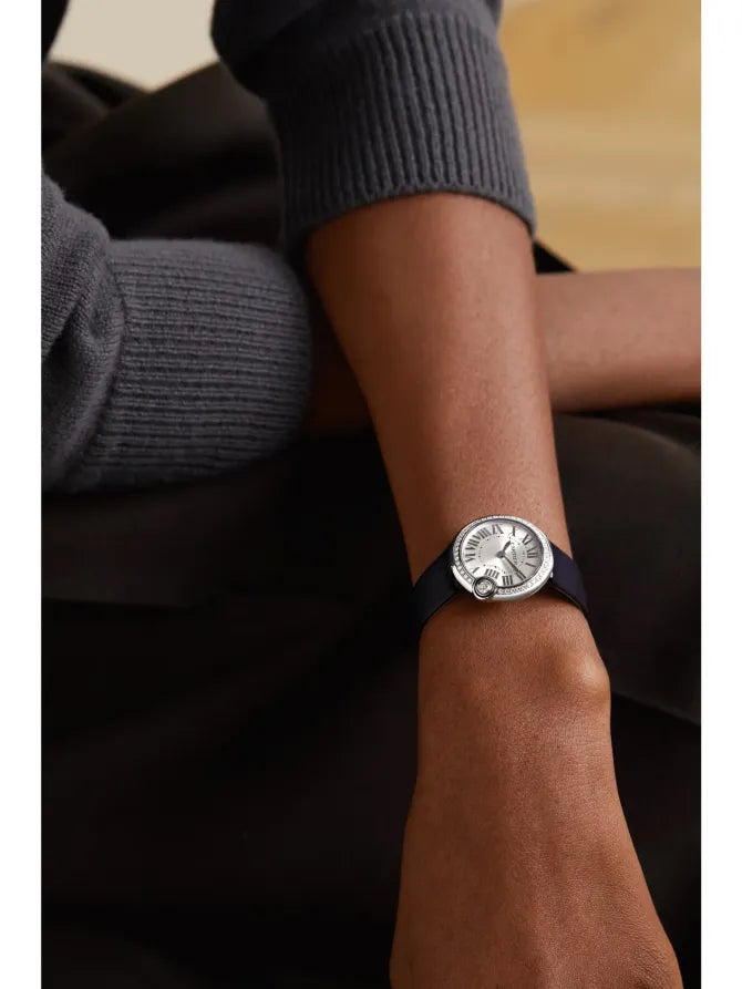Ballon Blanc de Cartier 30mm Quartz Stainless Steel Zircon