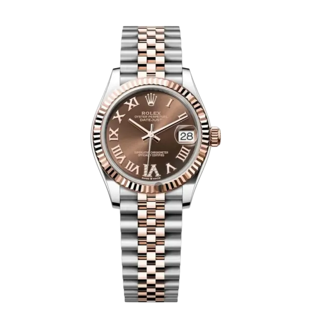 Datejust Oyster 31mm – Brown Dial with Rose & White Gold