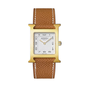 Heure H Watch Medium Model – 30mm Stainless Steel with Leather Strap