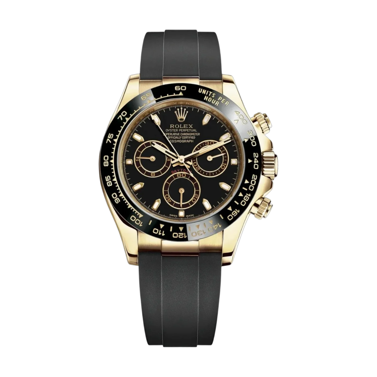 Cosmograph Daytona 40mm Stainless Steel Rubber Strap