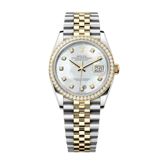 Datejust Oyster 36mm Two-Toned Stainless Steel Zircon