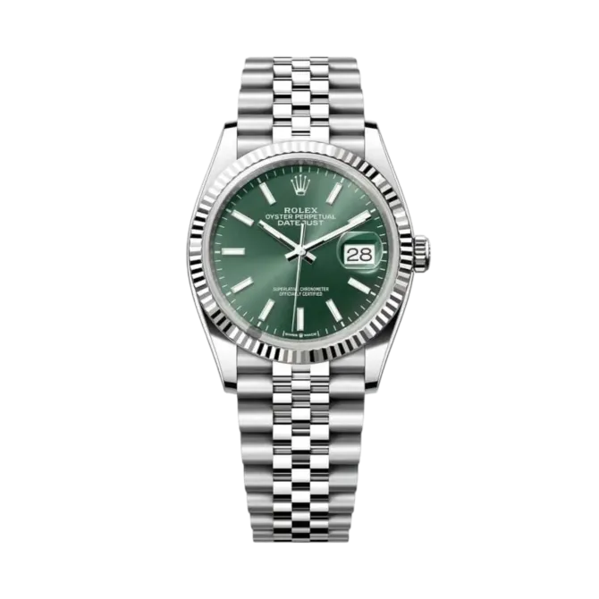 Datejust Oyster 36mm Stainless Steel Watch with Zircon