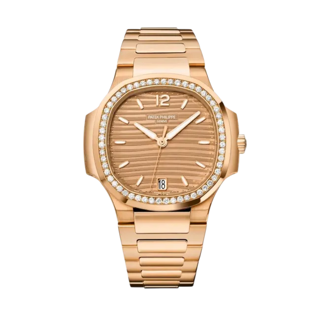 Nautilus Self-Winding Ladies Watch – 35.2mm Steel & Rose Gold, Zircon