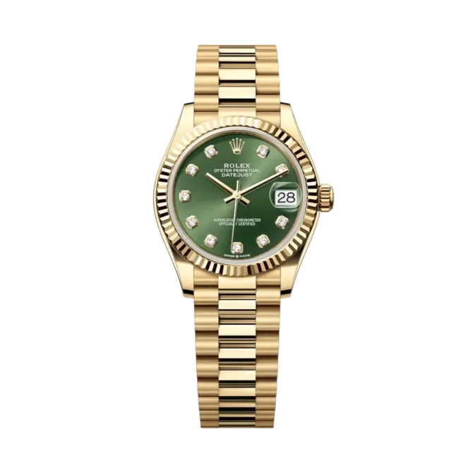 Datejust Oyster 31mm – Green Dial with Yellow Gold & Steel