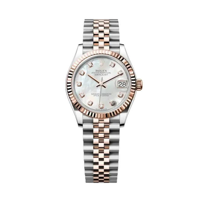 Datejust Oyster 31mm – Mother-of-Pearl Dial with White & Rose Gold