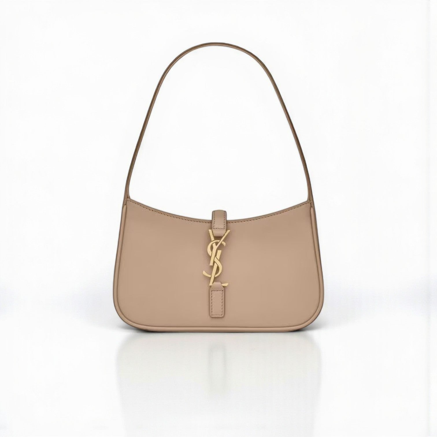 YSL Mini LE 5 À 7 Dark Beige Smooth Leather 19cm Bag