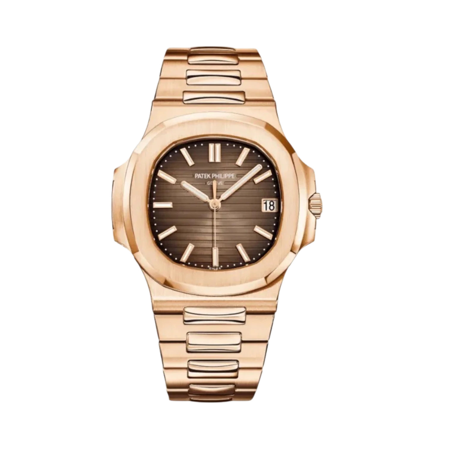 Patek Philippe Nautilus 40mm Steel Brown Dial Rose Gold