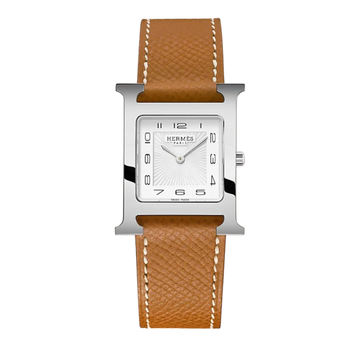 Heure H Watch Medium Model – 30mm Stainless Steel & Leather Strap