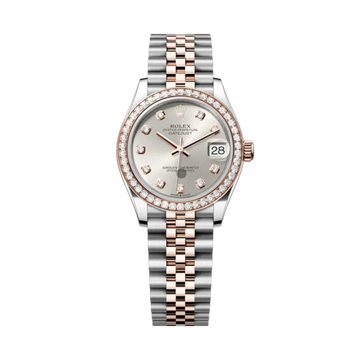 Datejust Oyster 31mm – Silver Zircon Dial with White & Rose Gold