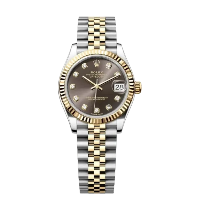 Datejust Oyster 31mm – Brown Zircon Dial with Yellow & White Gold