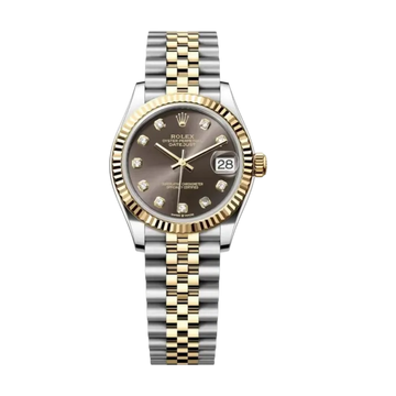 Datejust Oyster 31mm – Brown Zircon Dial with Yellow & White Gold