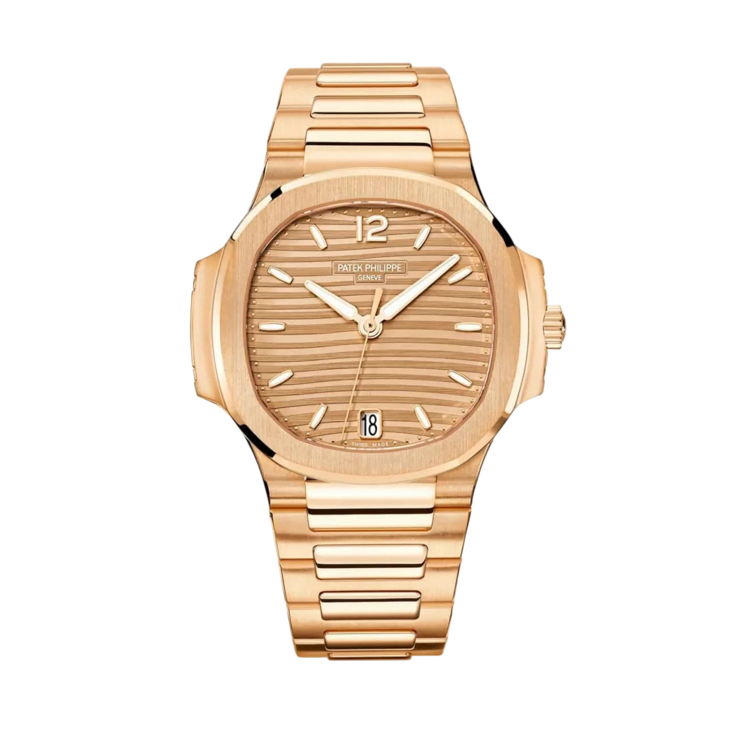 Nautilus Self-Winding Ladies Watch – 35.2mm Rose Gold, Steel, Zircon