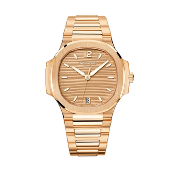 Nautilus Self-Winding Ladies Watch – 35.2mm Rose Gold, Steel, Zircon