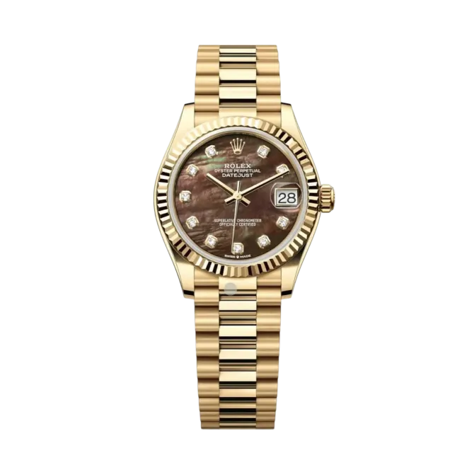 Datejust Oyster 31mm – Brown Mother-of-Pearl Dial with Yellow Gold