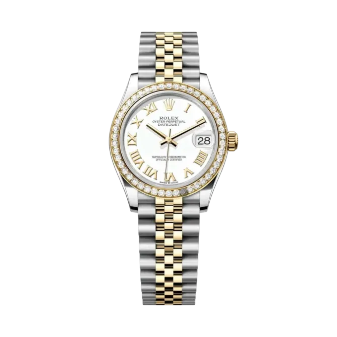 Datejust Oyster 31mm – White Dial with Gold, Steel & Zircon