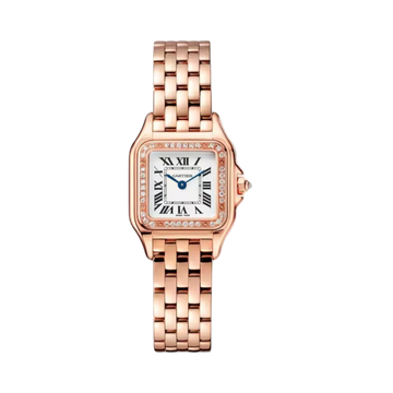Panthère de Cartier Small 23x30mm Rose Gold Zircon Quartz