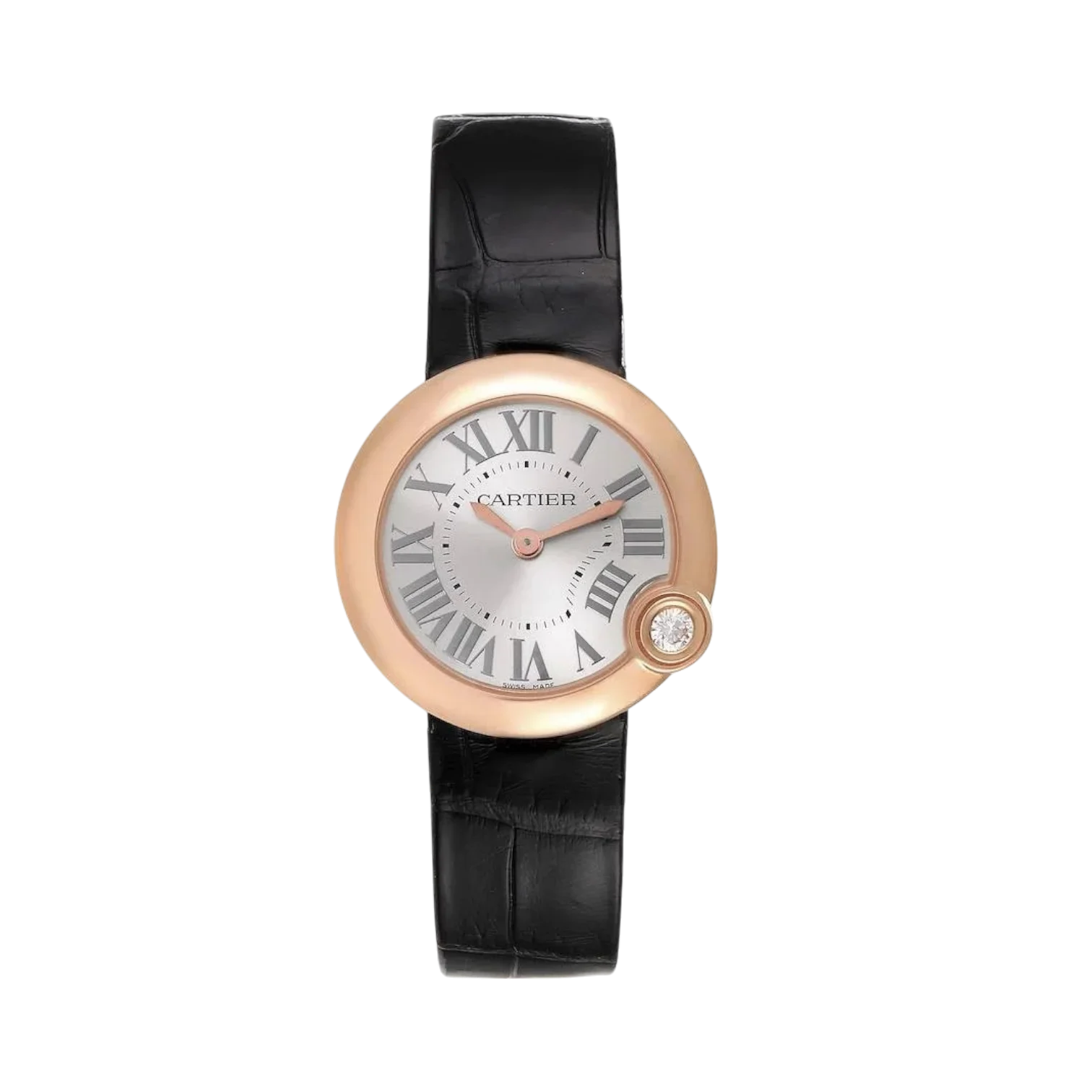 Ballon Blanc de Cartier 30mm Quartz Stainless Steel Zircon
