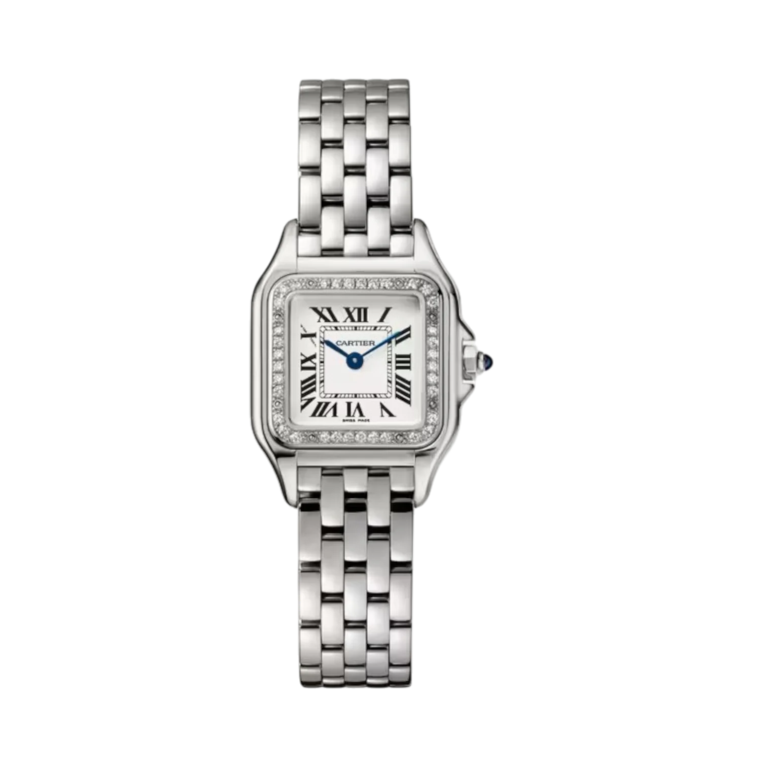 Panthère de Cartier Small 23x30mm White Gold Zircon Quartz