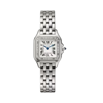 Panthère de Cartier Small 23x30mm White Gold Zircon Quartz