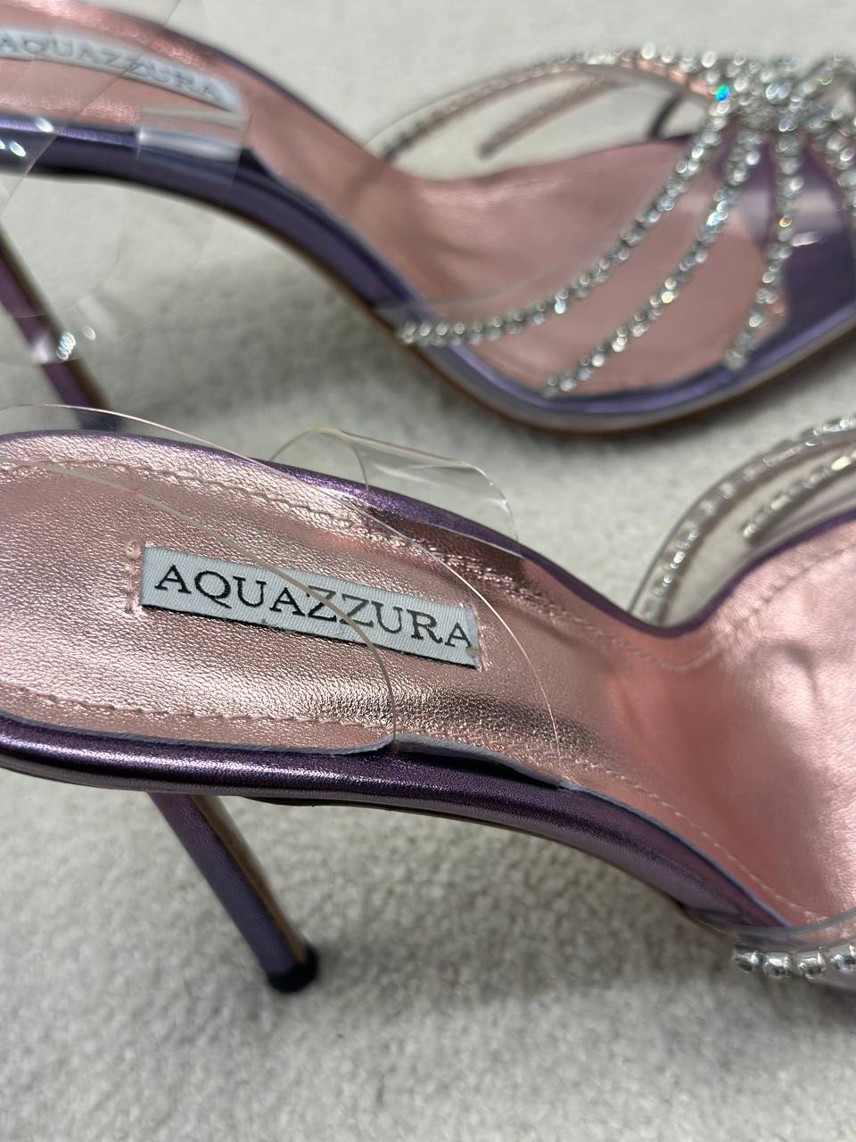 Aquazzura Heels, Dermal Outsole, 4.5" Heels, Leather & Stitch Issues, Damaged Box
