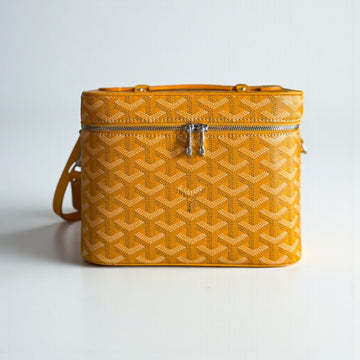 Goyard Muse Vanity Case Bag Yellow Goyardine Canvas 20x16x14cm