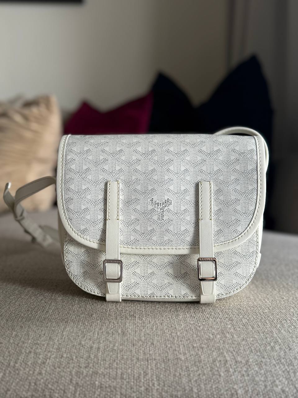 Goyard Belvedere PM Messenger Bag – White