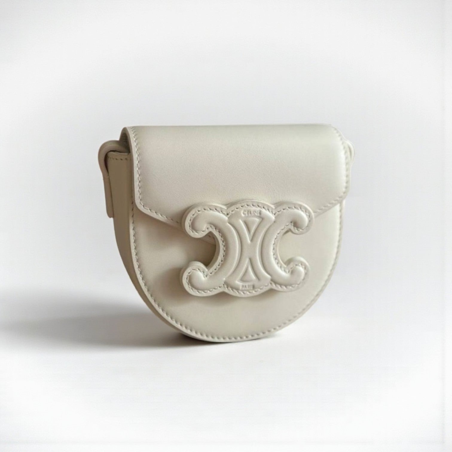 Celine Micro Besace Cuir Triomphe Slingbag Shiny Calfskin Leather 8x11.5x4cm