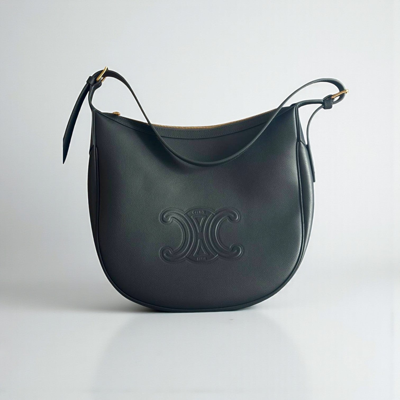 Celine Small Heloise Bag Cuir Triomphe Navy Blue Supple Calfskin 28.5x31x8cm