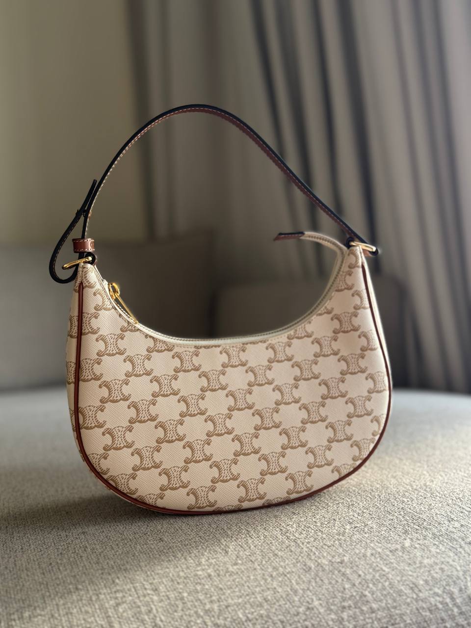 Celine Ava Bag Triomphe Canvas 17x24.5x7cm