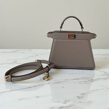 Fendi Peekaboo ISeeU Petite Dove Grey Calfskin 20cm