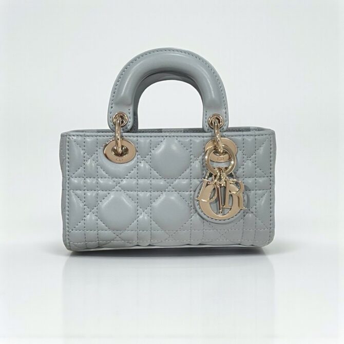 Dior Lady D-Joy Micro Bag 16cm Baby Blue Lambskin