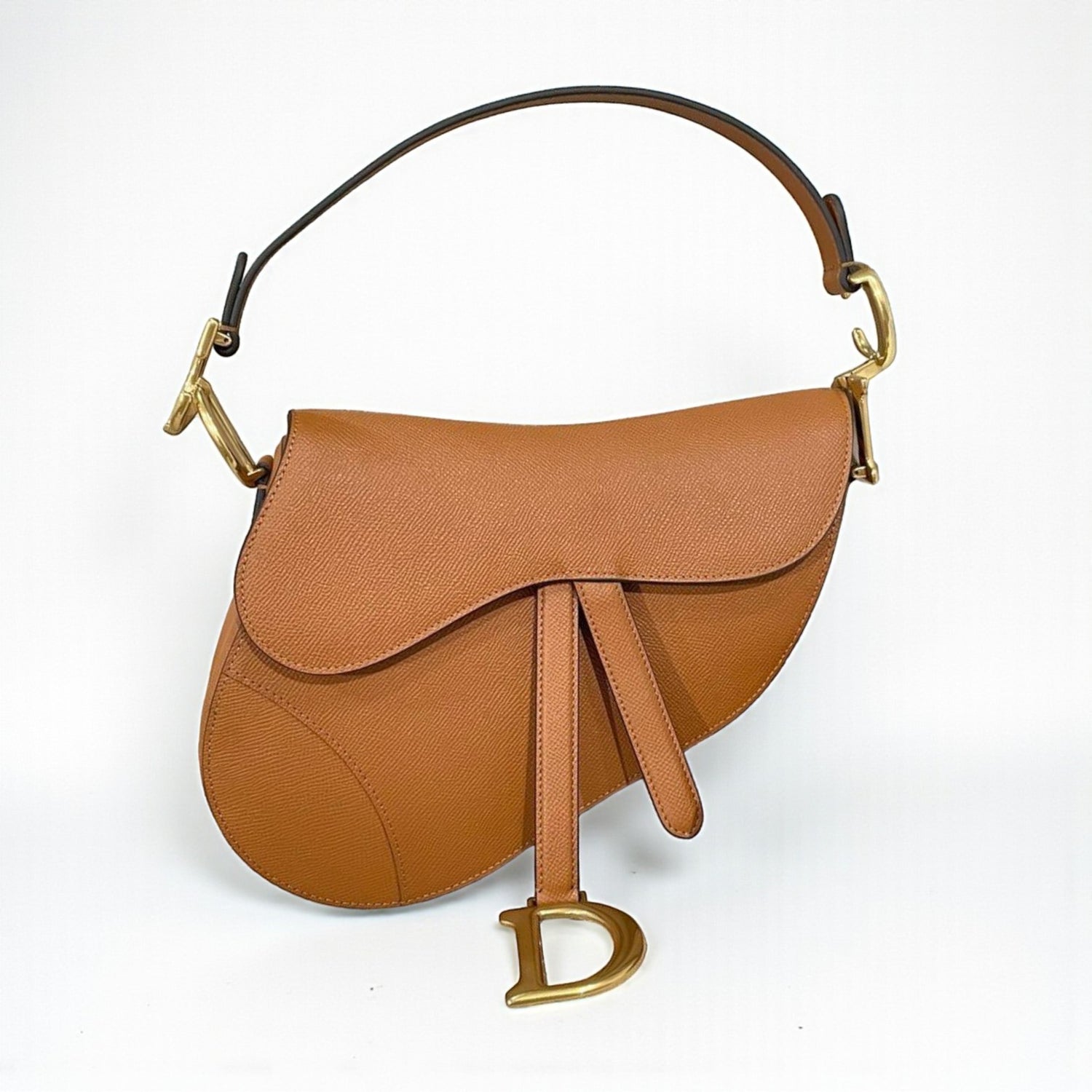 Dior Saddle Bag 24cm Brown Cannage Calfskin Leather