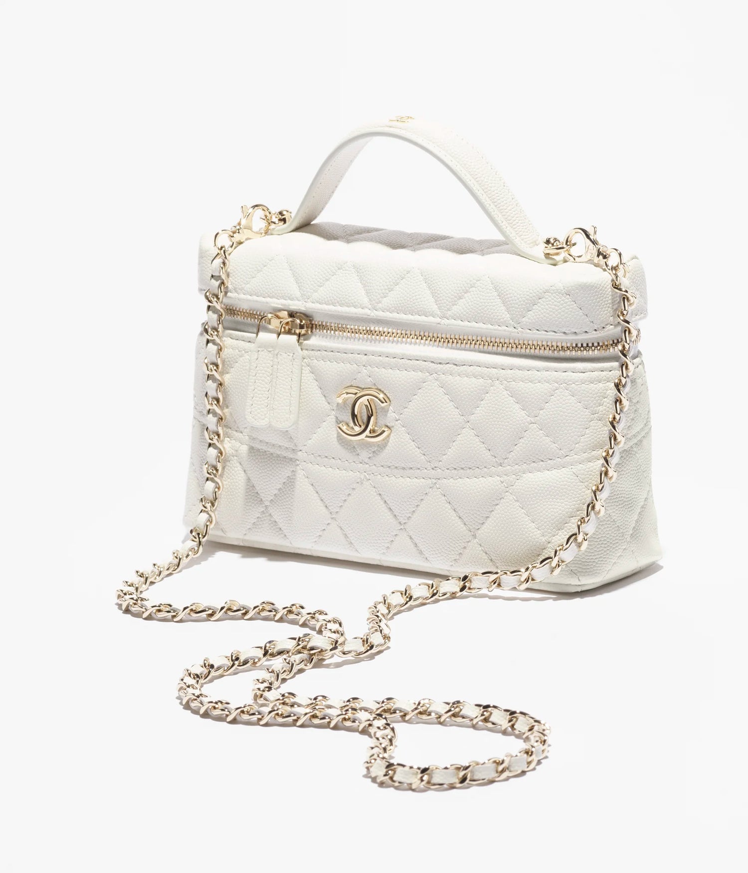 Chanel Vanity Case White – Elegant Mini Crossbody