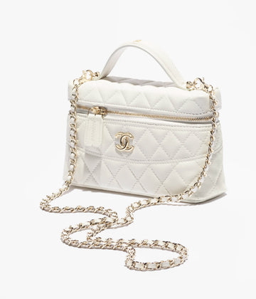 Chanel Vanity Case White – Elegant Mini Crossbody