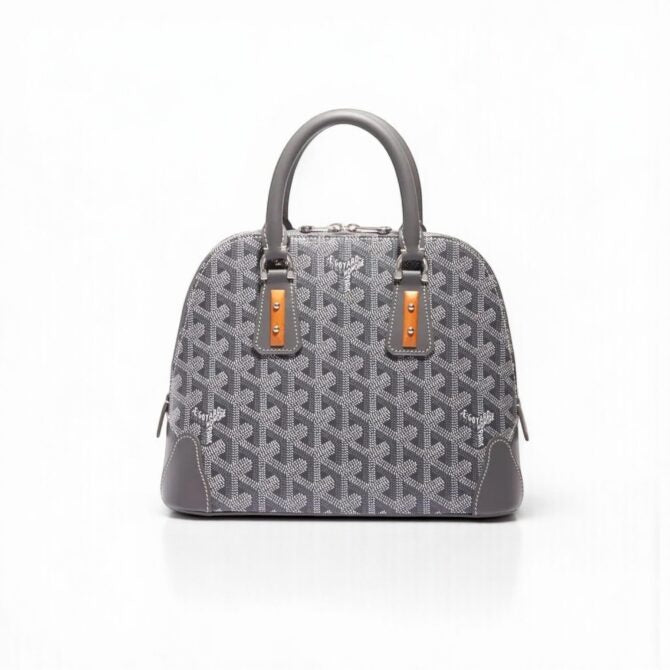 Goyard Vendôme Mini Bag 23cm Gray Canvas & Calfskin