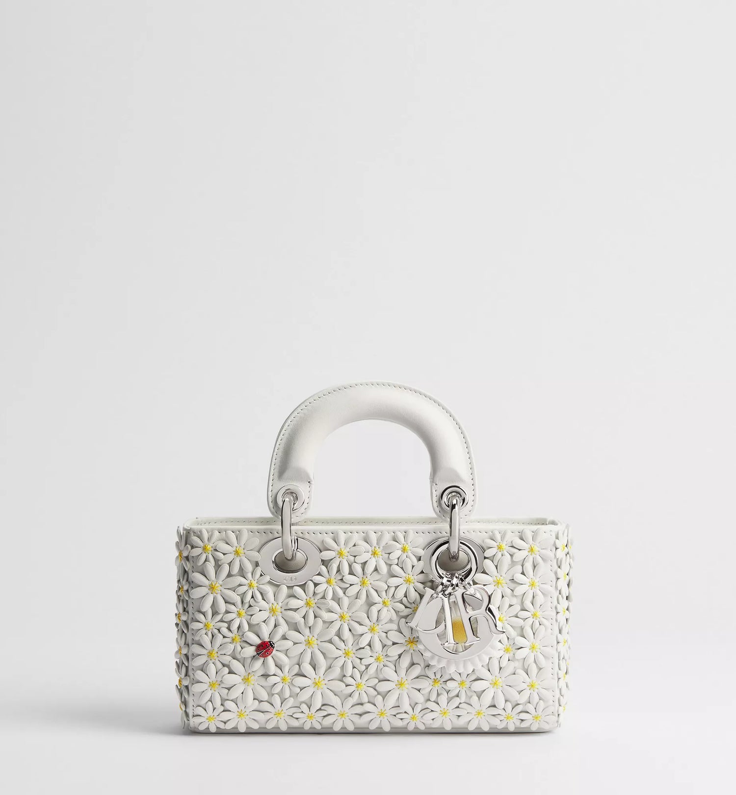 Mini Lady D-Joy Embroidered Lambskin Bag
