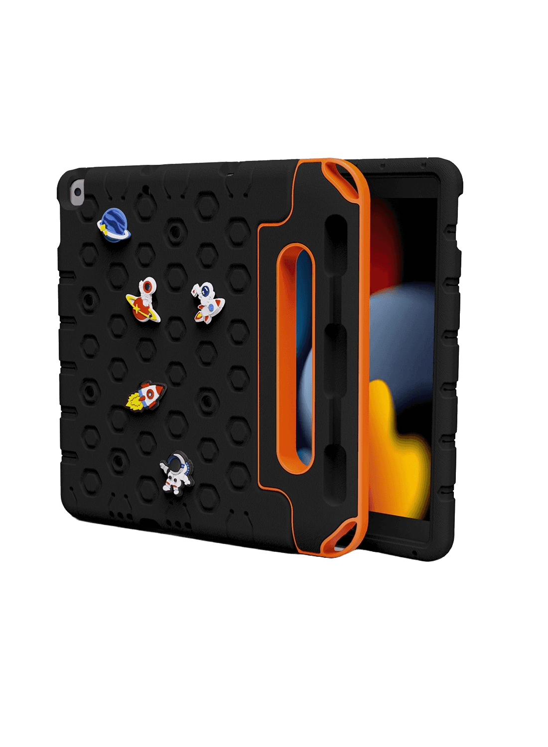 Moxedo Rugged Protective EVA Silicone Kids Case Cover, Shockproof DIY 3D Cartoon Pattern with Pencil Holder, Stand and Handle Grip Compatible for Apple iPad 10.9