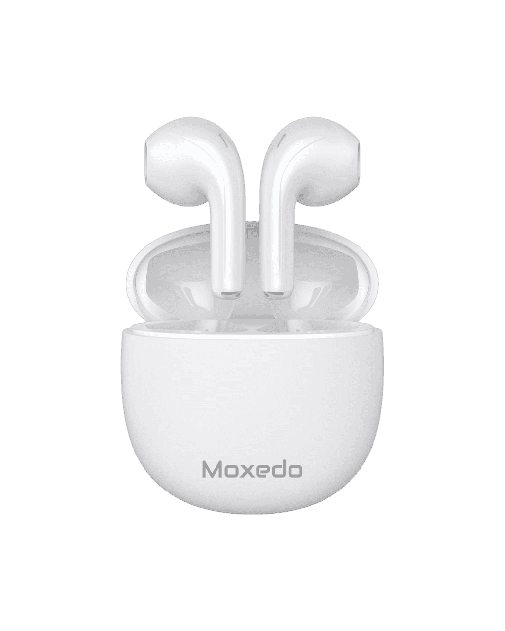 Moxedo True Wireless Earbuds S6 Bluetooth 5.3 7 Hours Playing Time 300 mAh Charging Case (White)