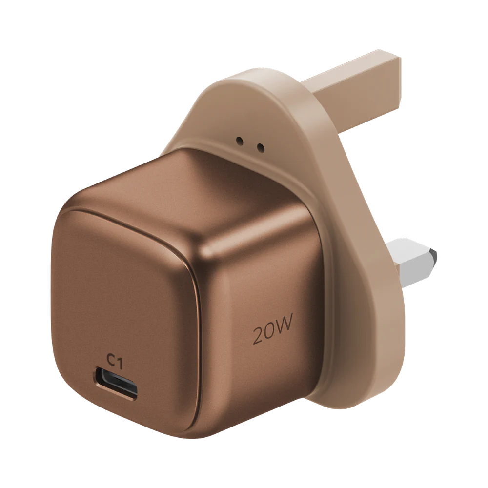 MOMAX 1-CHARGE 20W 1 PORT CHARGER (Color: ROSE GOLD)