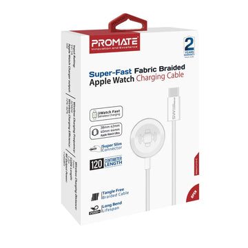 PROMATE WatchLink-C  Super-Fast Fabric Braided Apple Watch Charging Cable