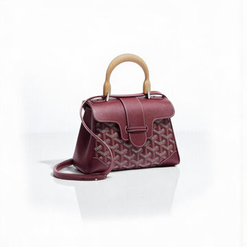 Goyard Saïgon Souple Mini Bag Burgundy – Canvas & Leather