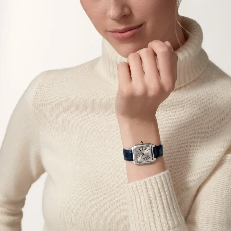 Santos-Dumont Watch 38x27.5mm Steel with Alligator Strap