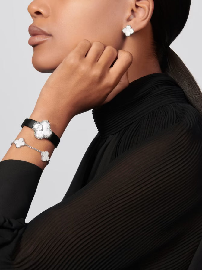Alhambra Watch – 30mm Satin Strap, Zircon, Stainless Steel