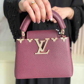 Louis Vuitton Capucines Mini 20cm Taurillon Leather Crystal Hardware