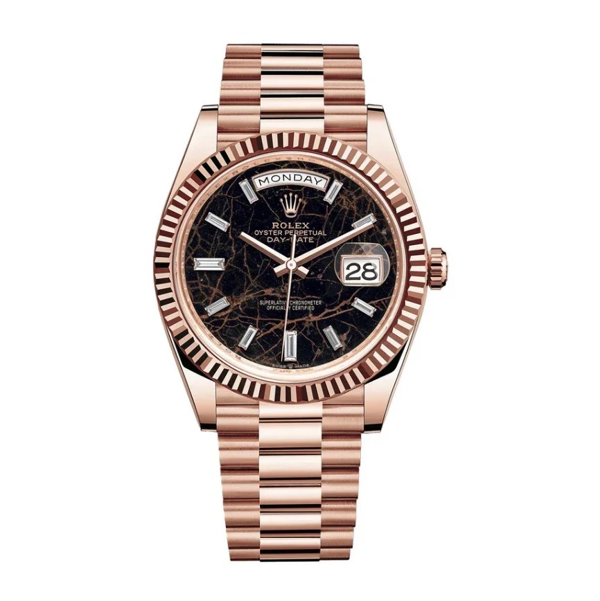 Day-Date 40 mm Stainless Steel with Zircon
