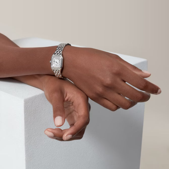 Panthère de Cartier Small 23x30mm White Gold Zircon Quartz