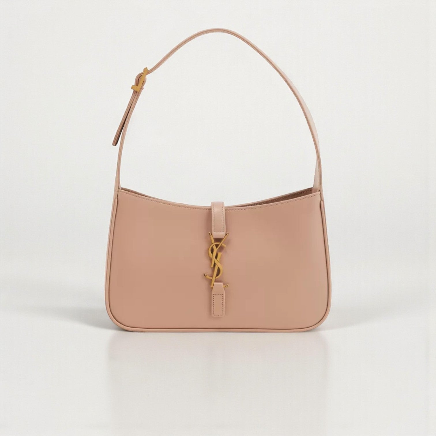 YSL Le 5 À 7 Pink Smooth Leather Hobo Bag 23cm
