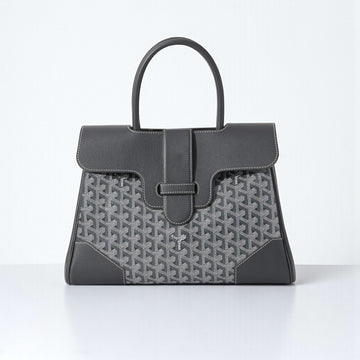 Goyard Saïgon Tote Bag 34cm Grey Canvas & Calfskin