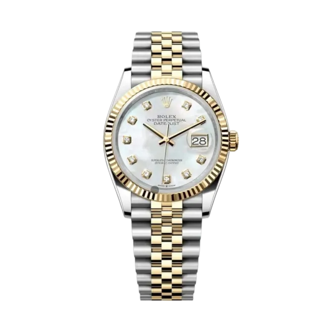 Datejust Oyster 36mm – Gold, Steel & Zircon Dial