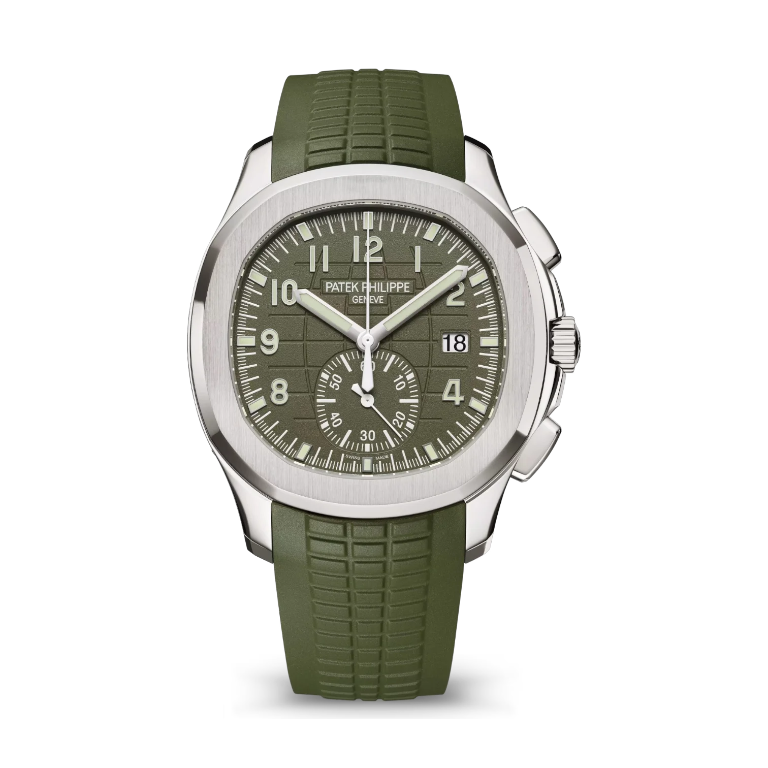 Patek Philippe Aquanaut 42.2mm Steel Green Rubber Strap